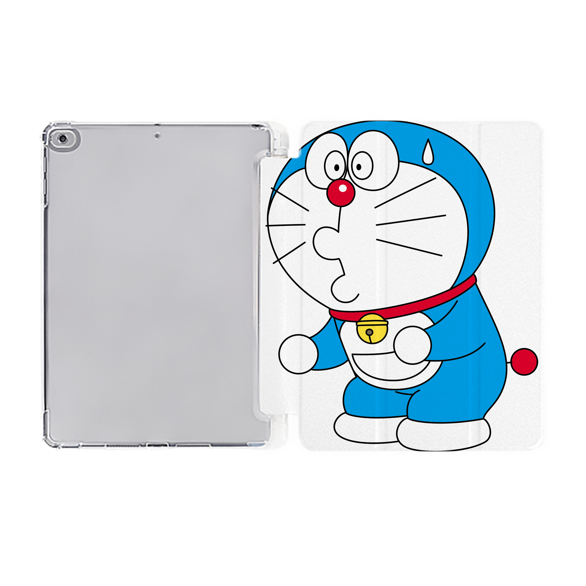 （画像用） ドラえもん Doraemon IPad ケース ペン収納付き 三つ折りスタンド PUレザー×シリコン 対応機種9.5/10.5/10.9インチ